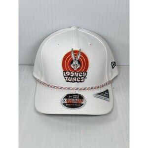 New Era Bugs Bunny Looney Tunes Rope 9SEVENTY Stretch Snap Hat Cap White NWT